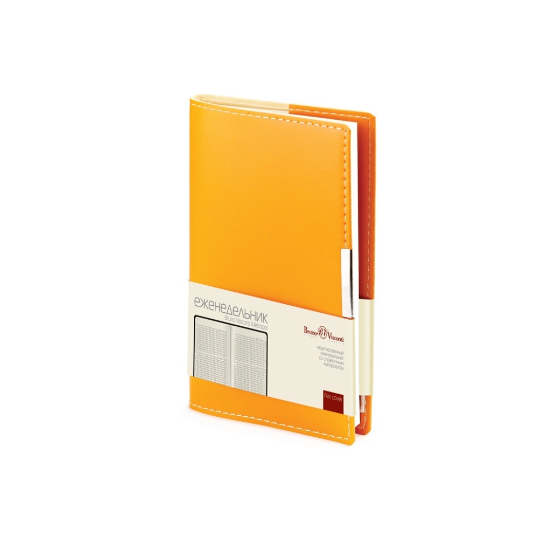Еженедельник недатированный А6 «Metropol», оранжевый (Р)