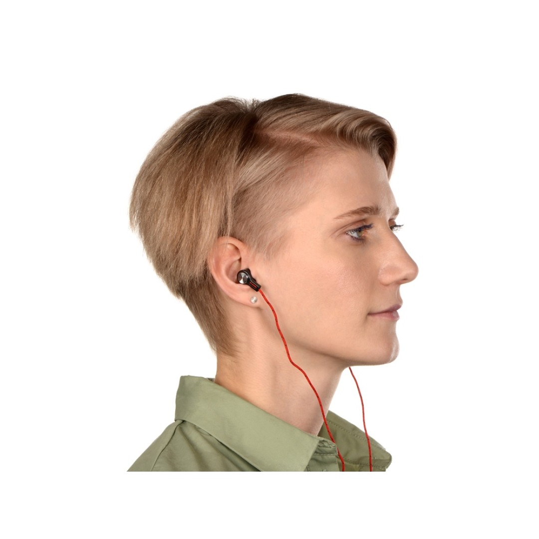 Набор с наушниками и зарядным кабелем 3-в-1 "In motion", красный