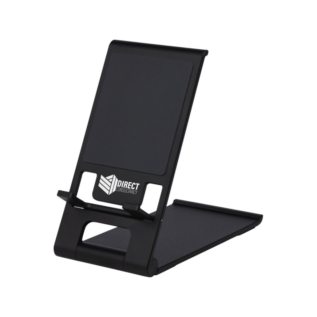 Тонкая алюминиевая подставка для телефона Rise, черный