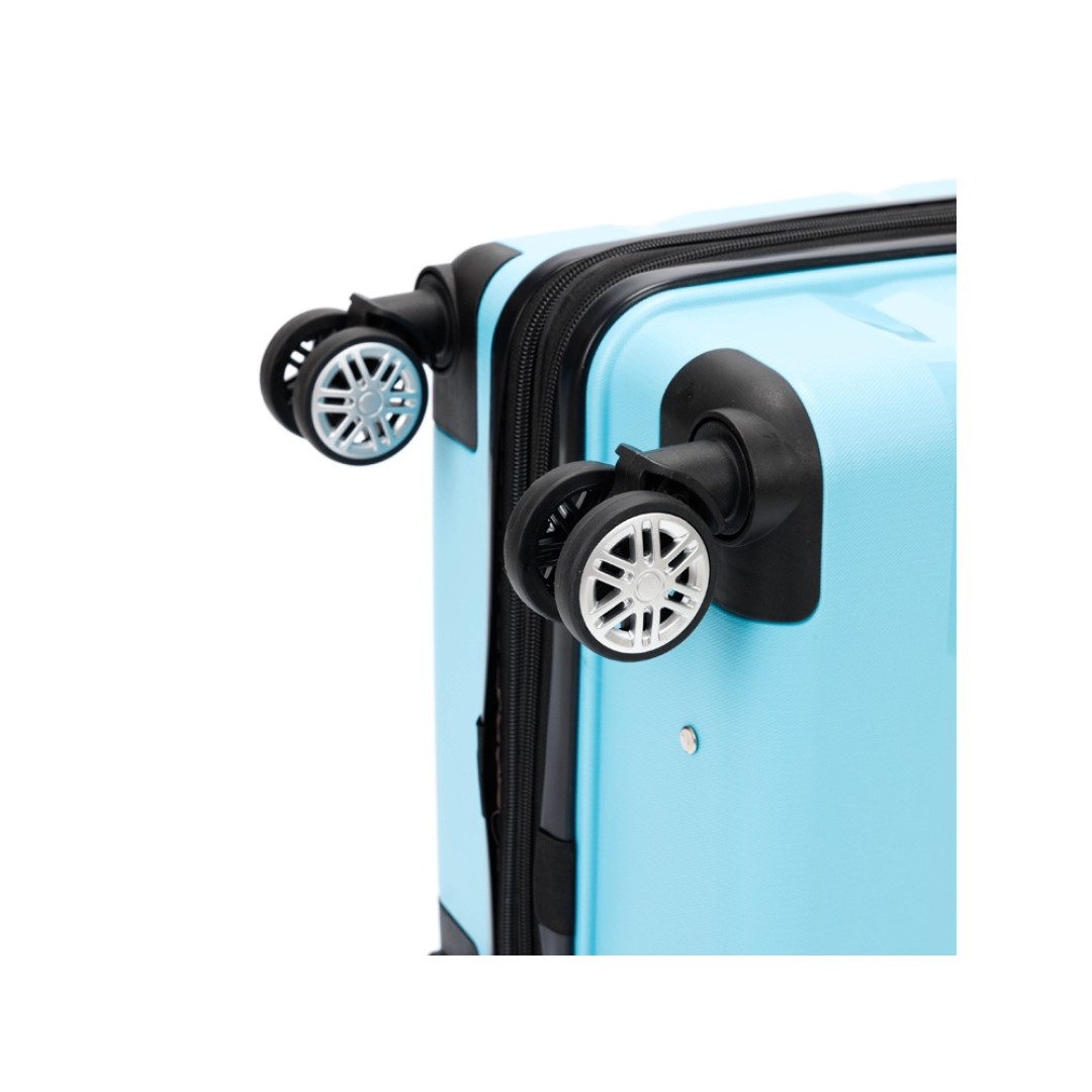 Чемодан TORBER В Отпуск, бирюзовый, полипропилен, 40,5 х 25 х 62,5 см, 55 л