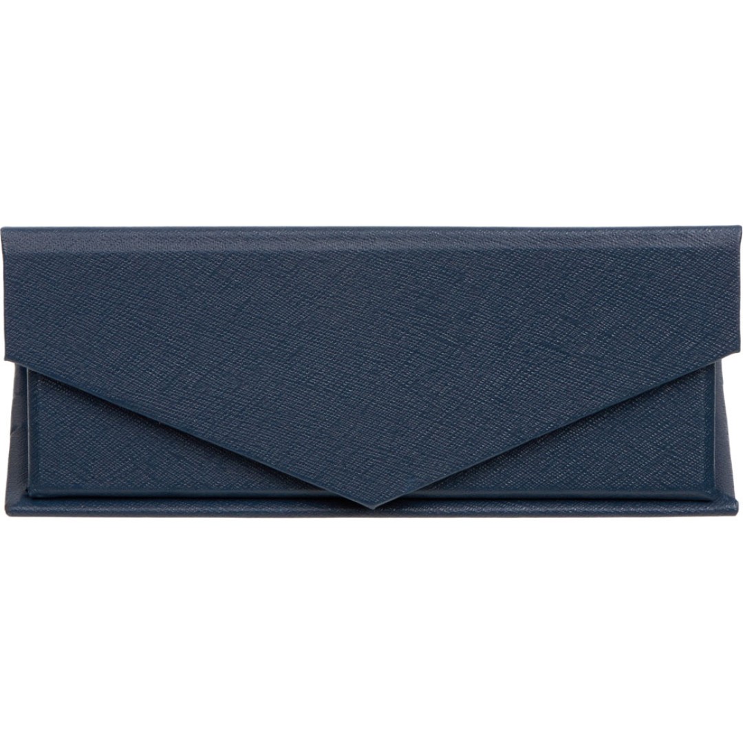 Подарочная коробка для флеш-карт треугольная, синий