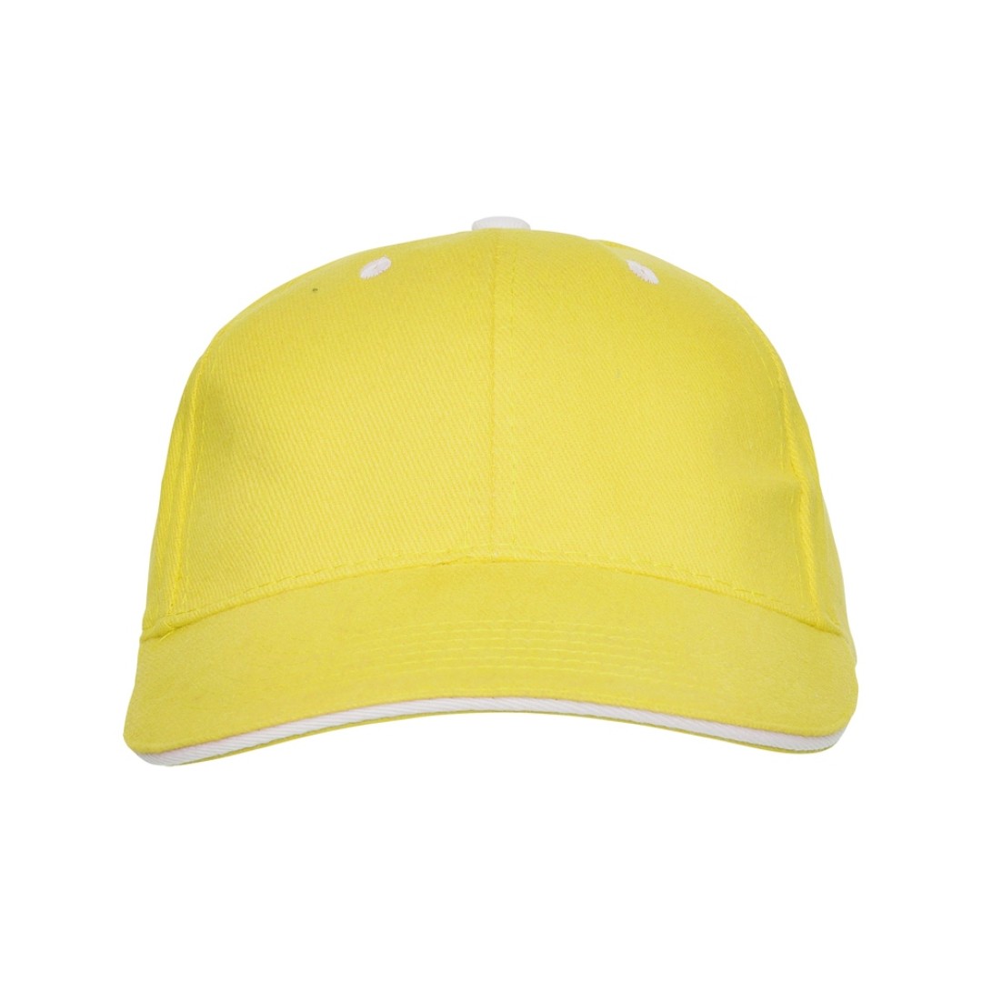 Бейсболка "Panel" унисекс, желтый