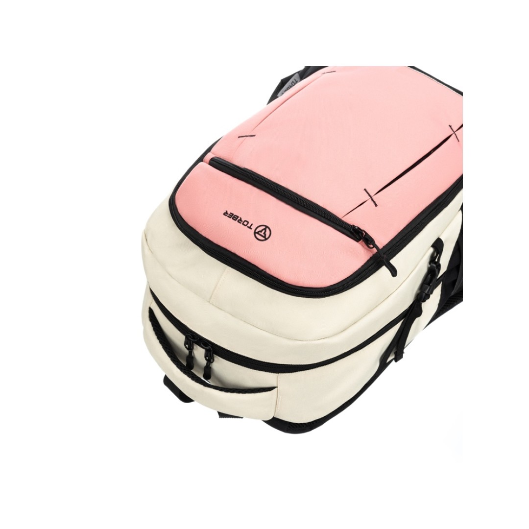 Рюкзак TORBER CLASS X, персиковый, 46 x 32 x 18 см + Мешок для сменной обуви в подарок!