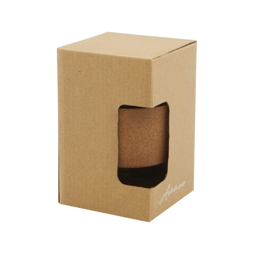 Lidan Кружка из объемом 360 мл с пробковым держателем и силиконовой крышкой, черный