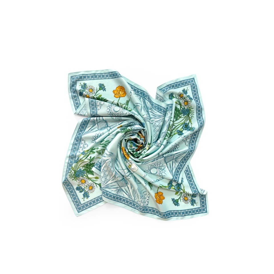 Платок «Мелодия хрусталя», голубой