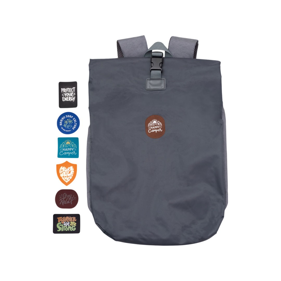 Рюкзак Glaze для ноутбука 15'', серый с патчем