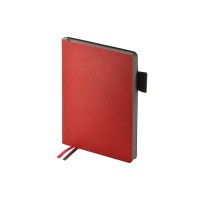 Ежедневник А5 датированный "Boston" 2026, красный с серым обрезом