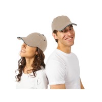 Бейсболка "New Castle" 6-ти панельная, натуральный/синий