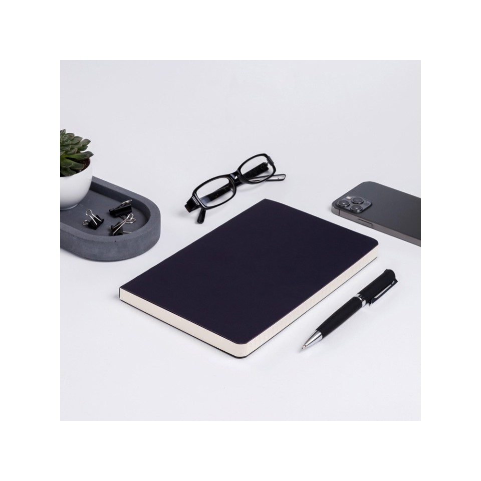 Ежедневник А5 недатированный «Megapolis Velvet Flex», темно-синий Navy