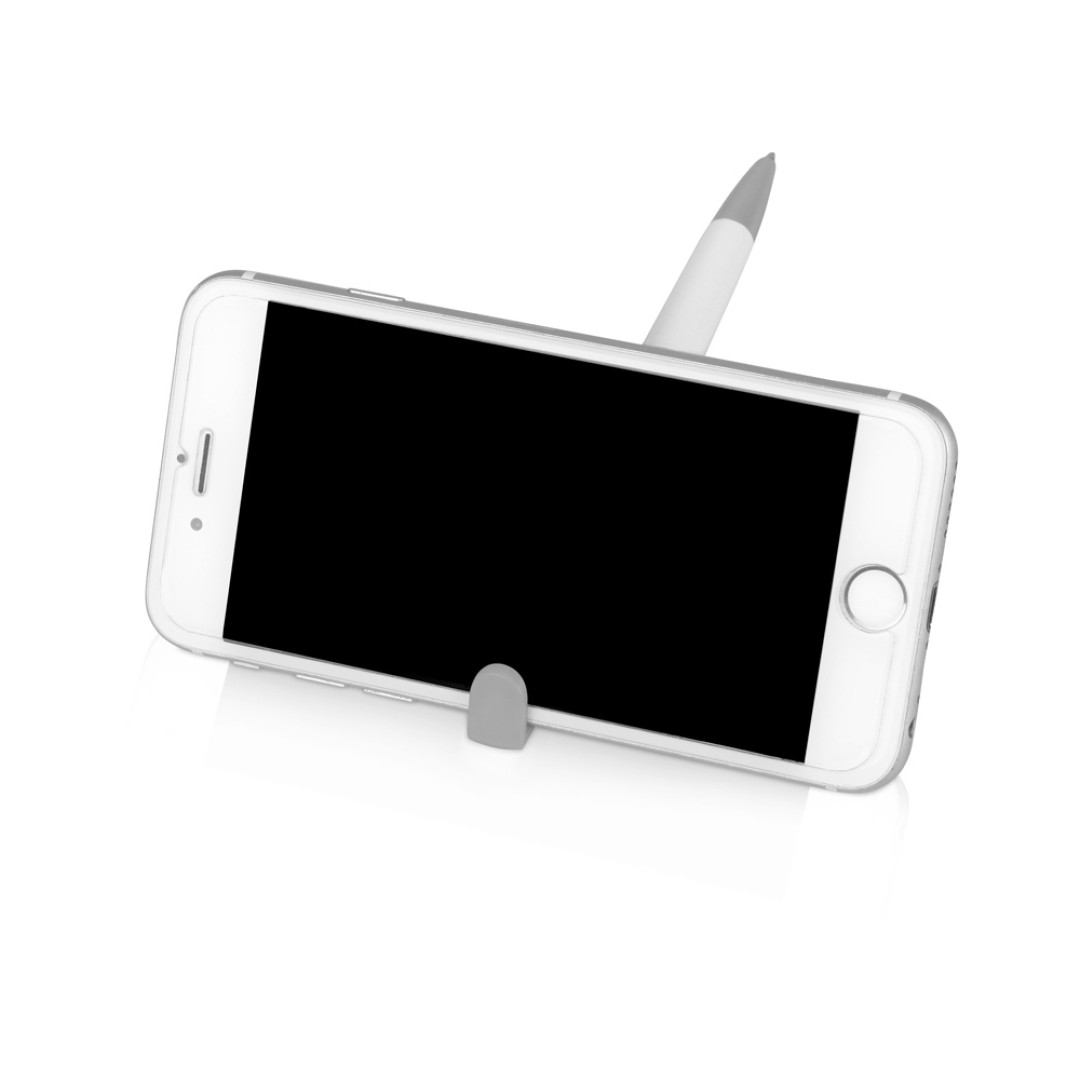 Ручка-подставка «Кипер», белый/серый