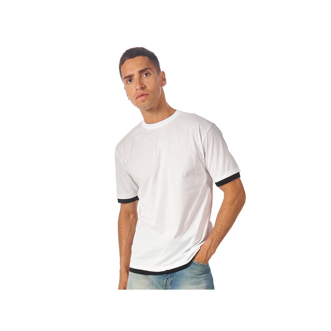 Футболка «Rotterdam» мужская, белый/черный