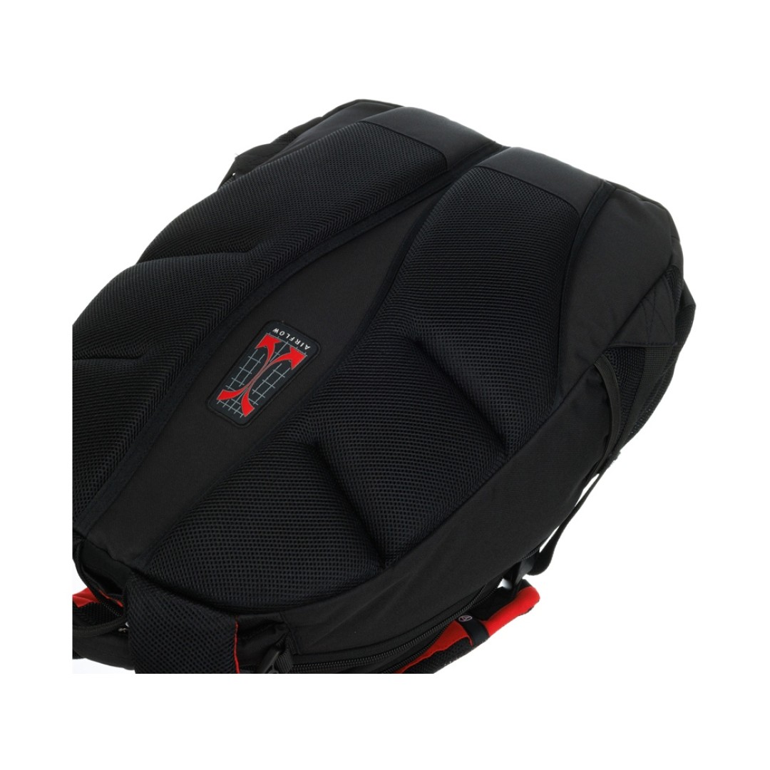 Рюкзак TORBER ROCKIT с отделением для ноутбука 15", черный/красный, полиэстер, 33х19х45 см, 28 л