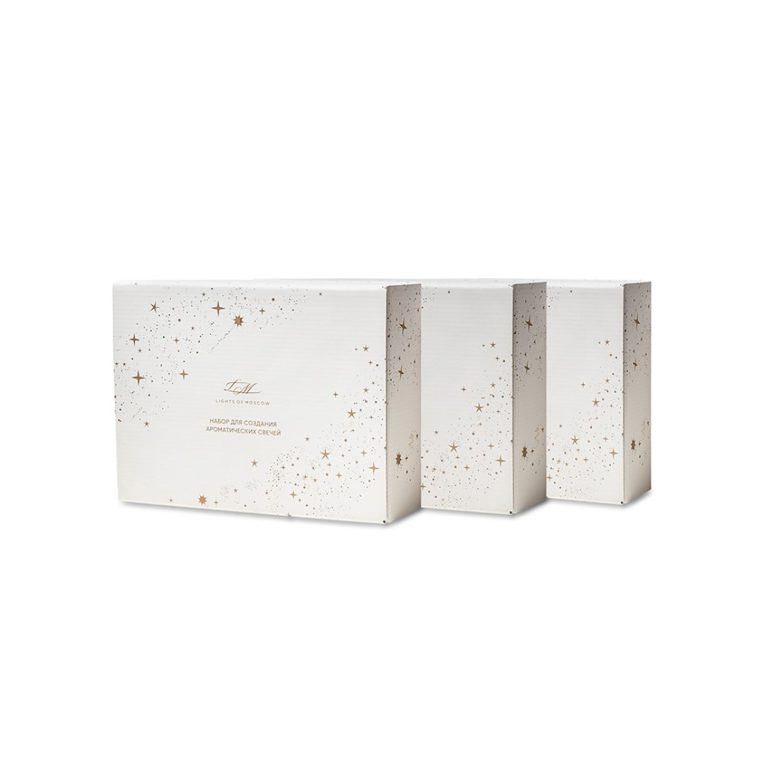 Набор для создания 2-х ароматических свечей: амбра и табак/маракуйя, сандал и пачули