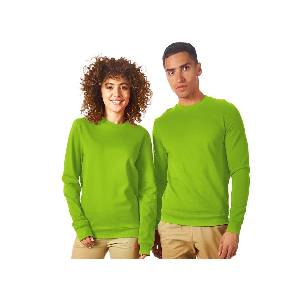 Свитшот "Motion" унисекс с начесом, зеленое яблоко