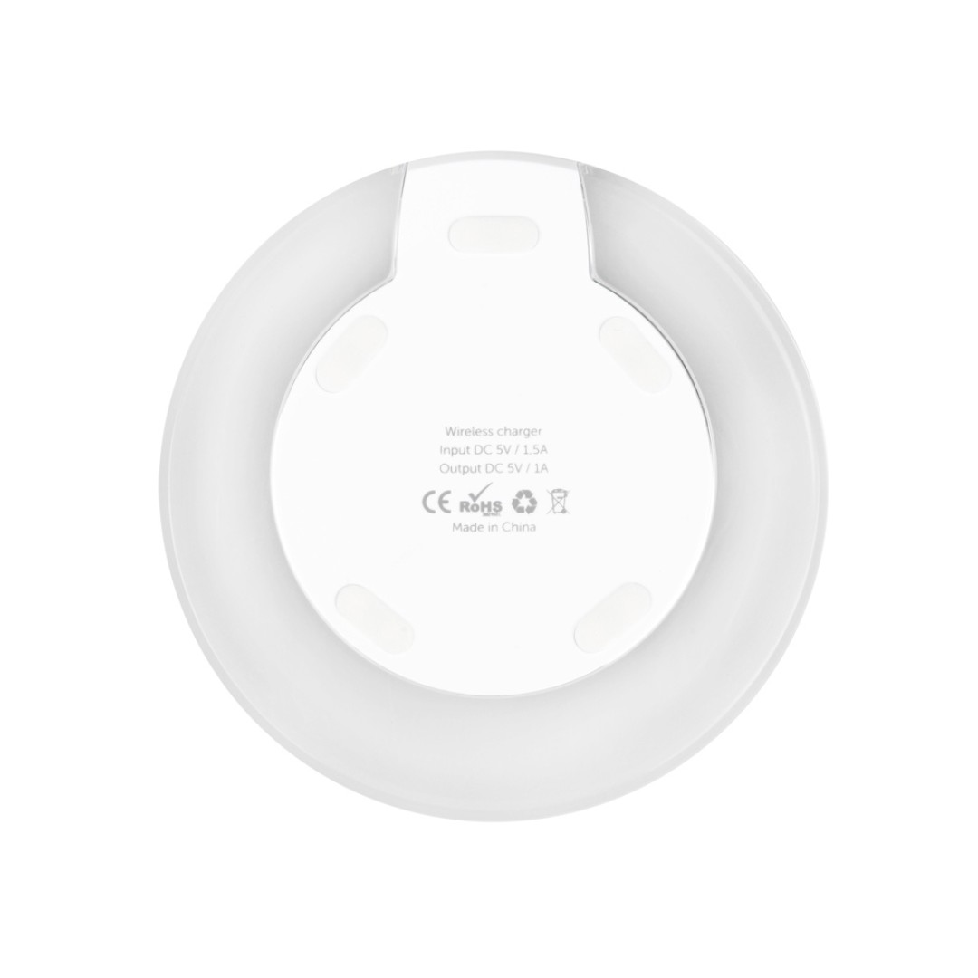 Беспроводная зарядка «Pod» со светодиодной подсветкой, белый