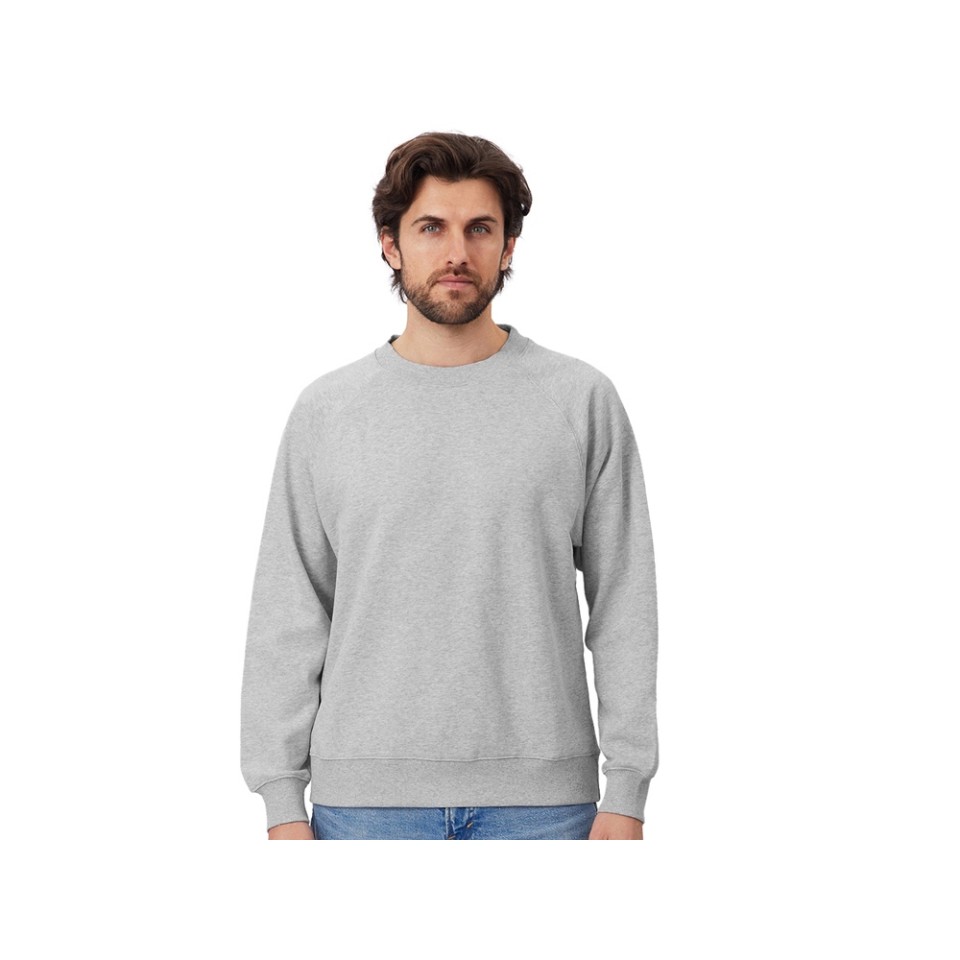 Свитшот оверсайз с рукавом реглан «Belgrade», унисекс, серый меланж