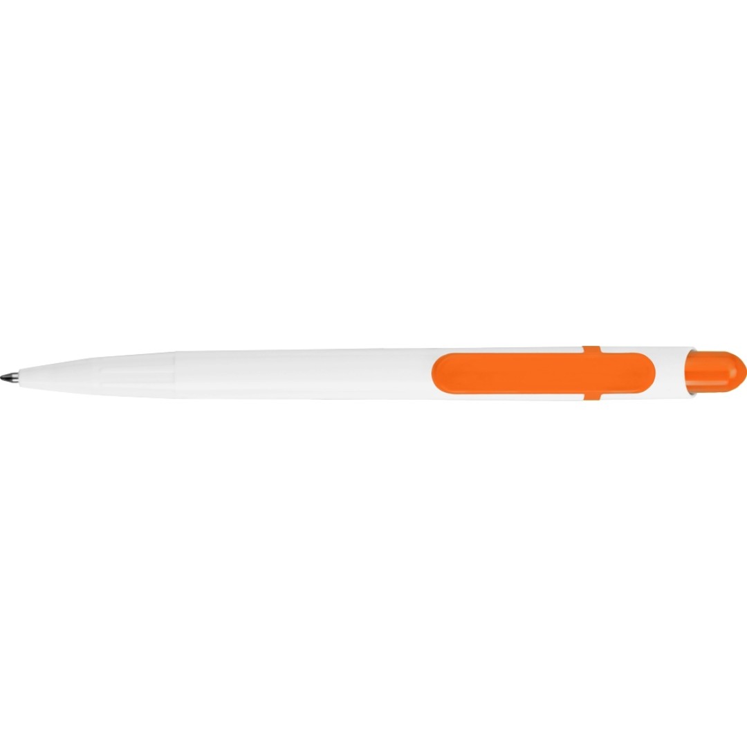 Ручка шариковая "Этюд", белый/оранжевый