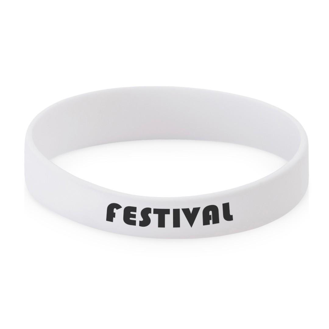 Силиконовый браслет "Forest" 202*12 мм, белый