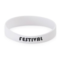 Силиконовый браслет "Forest" 202*12 мм, белый