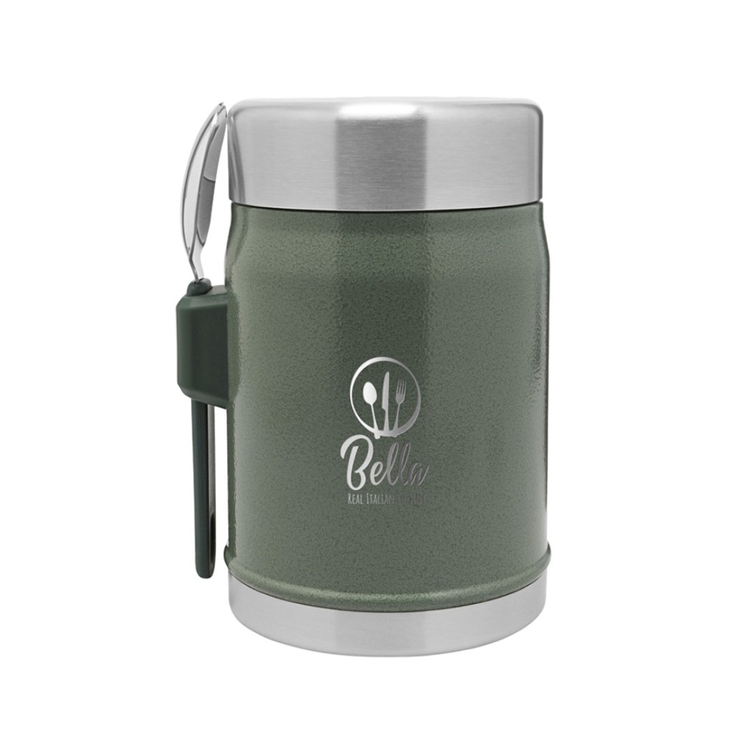 Банка для еды объемом 400 мл с ложкой-вилкой Stanley Legendary - Зеленый лесной