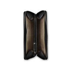 Кошелёк женский BUGATTI Elsa, с защитой данных RFID, чёрный, воловья кожа/полиэстер, 18,7х2х10 см