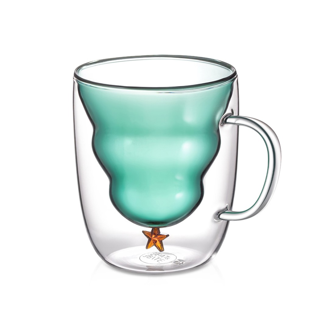 Кружка с двойными стенками с елочкой внутри "Winter Wonderland"