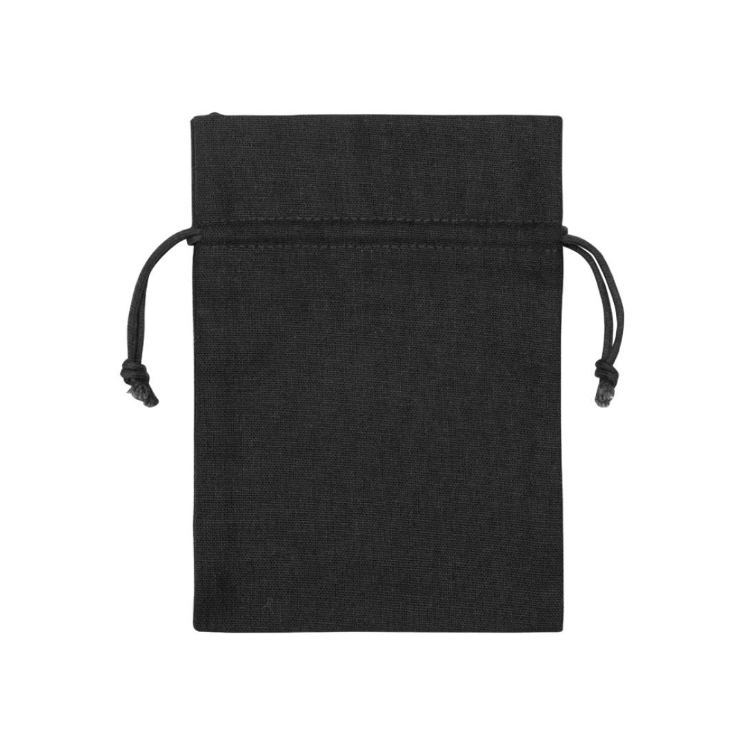 Мешочек подарочный, лен, средний, черный