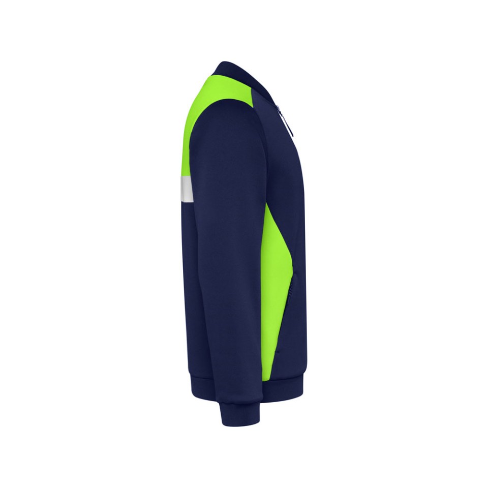 Спортивная куртка «Leros» унисекс, лаймовый/синий нэйви
