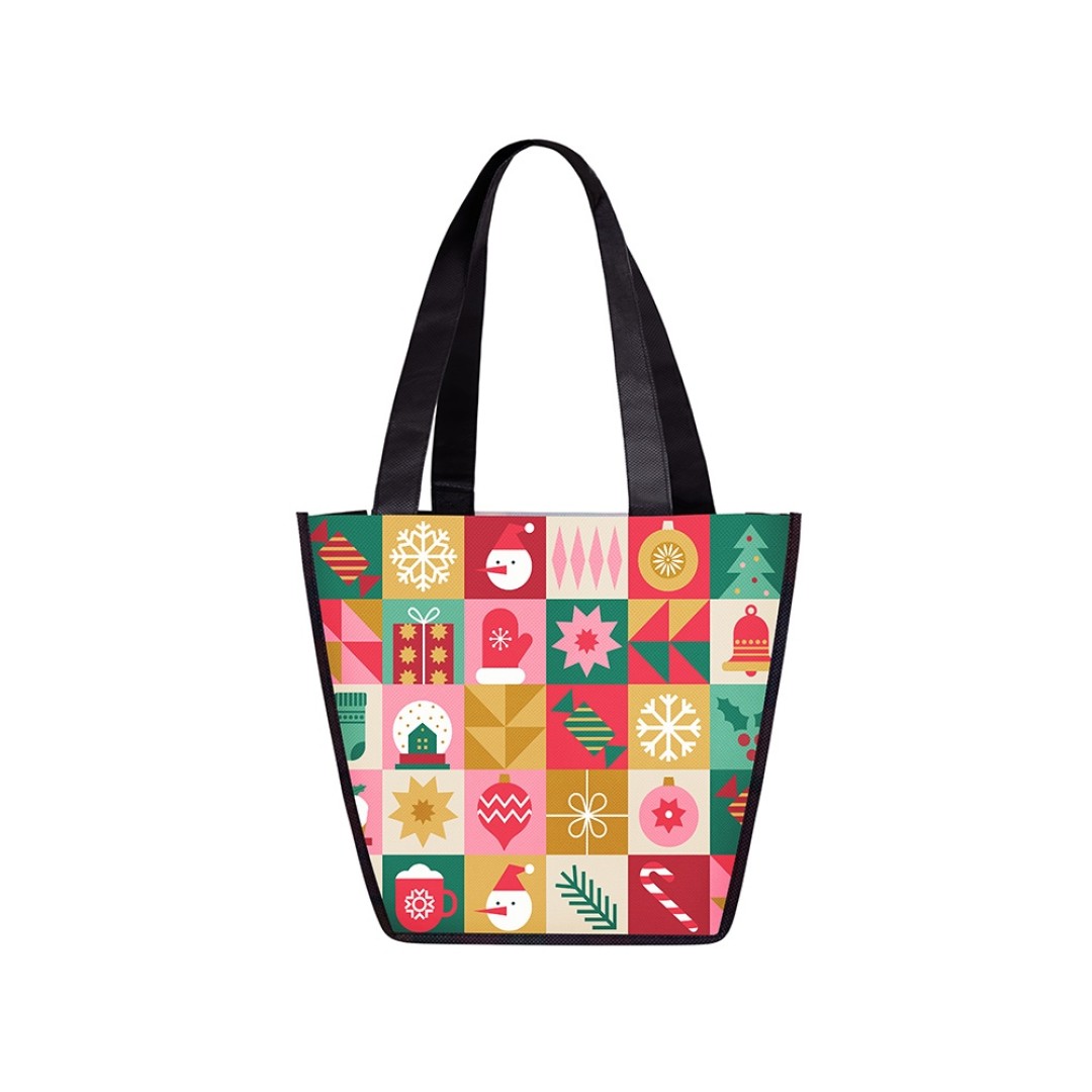 Сумка для шопинга с донной складкой и ручкой из нетканого PET материала