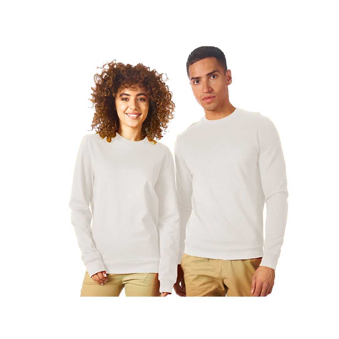 Свитшот "Motion" унисекс с начесом, белый