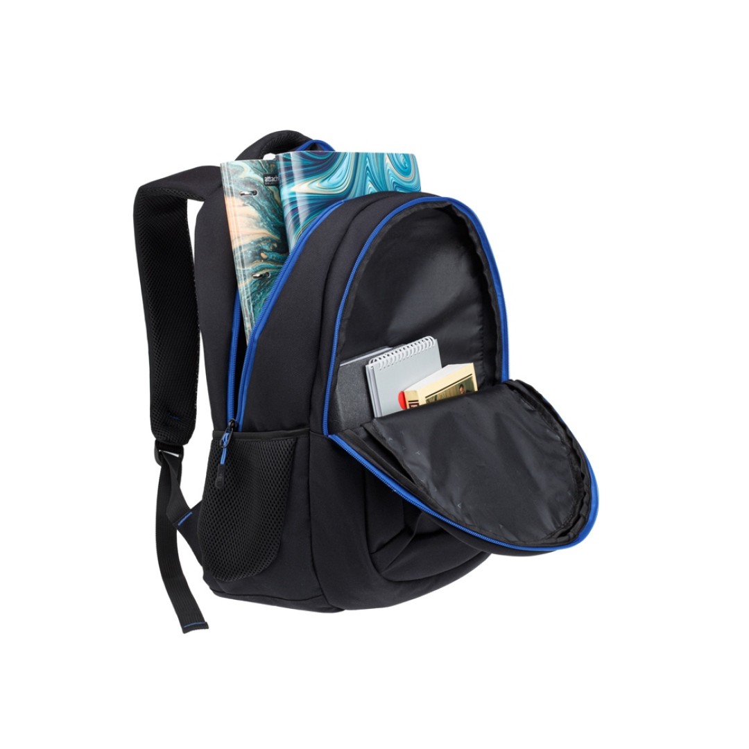 Рюкзак TORBER CLASS X, черный с синей вставкой, полиэстер 900D, 45 x 32 x 16 см