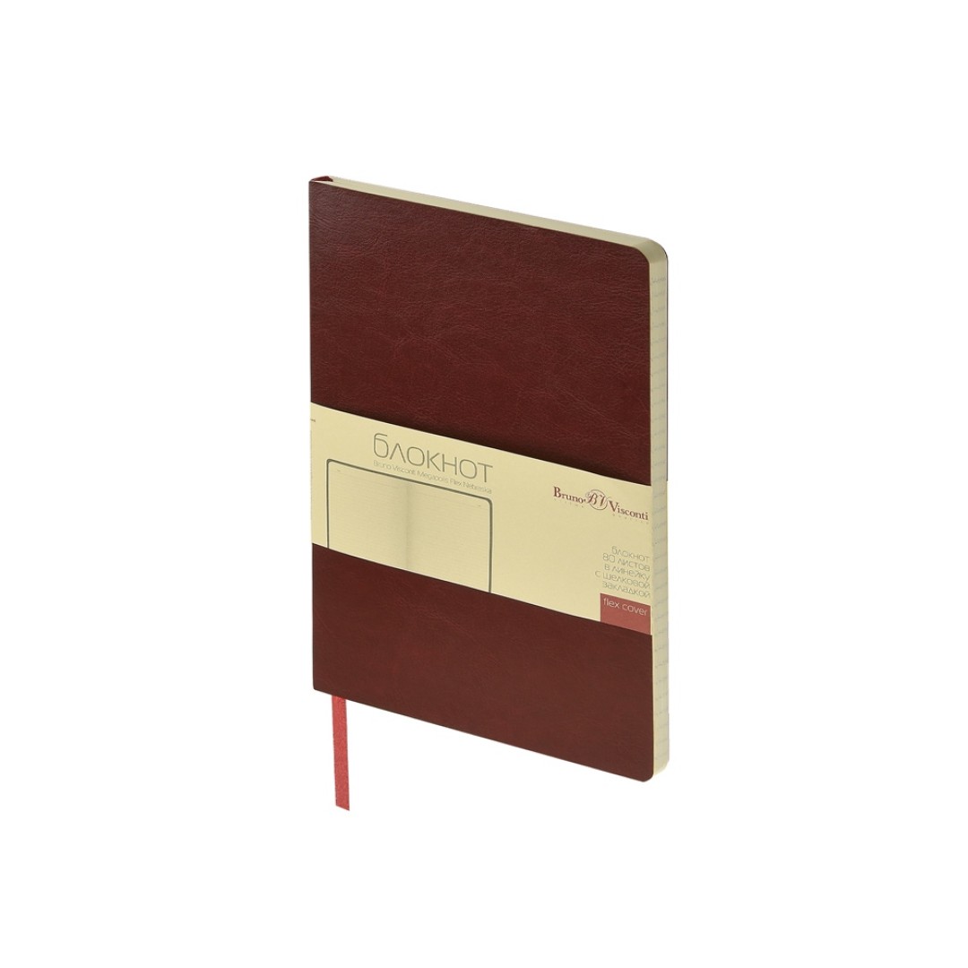 Блокнот А5 "Megapolis Flex Nebraska", бордовый