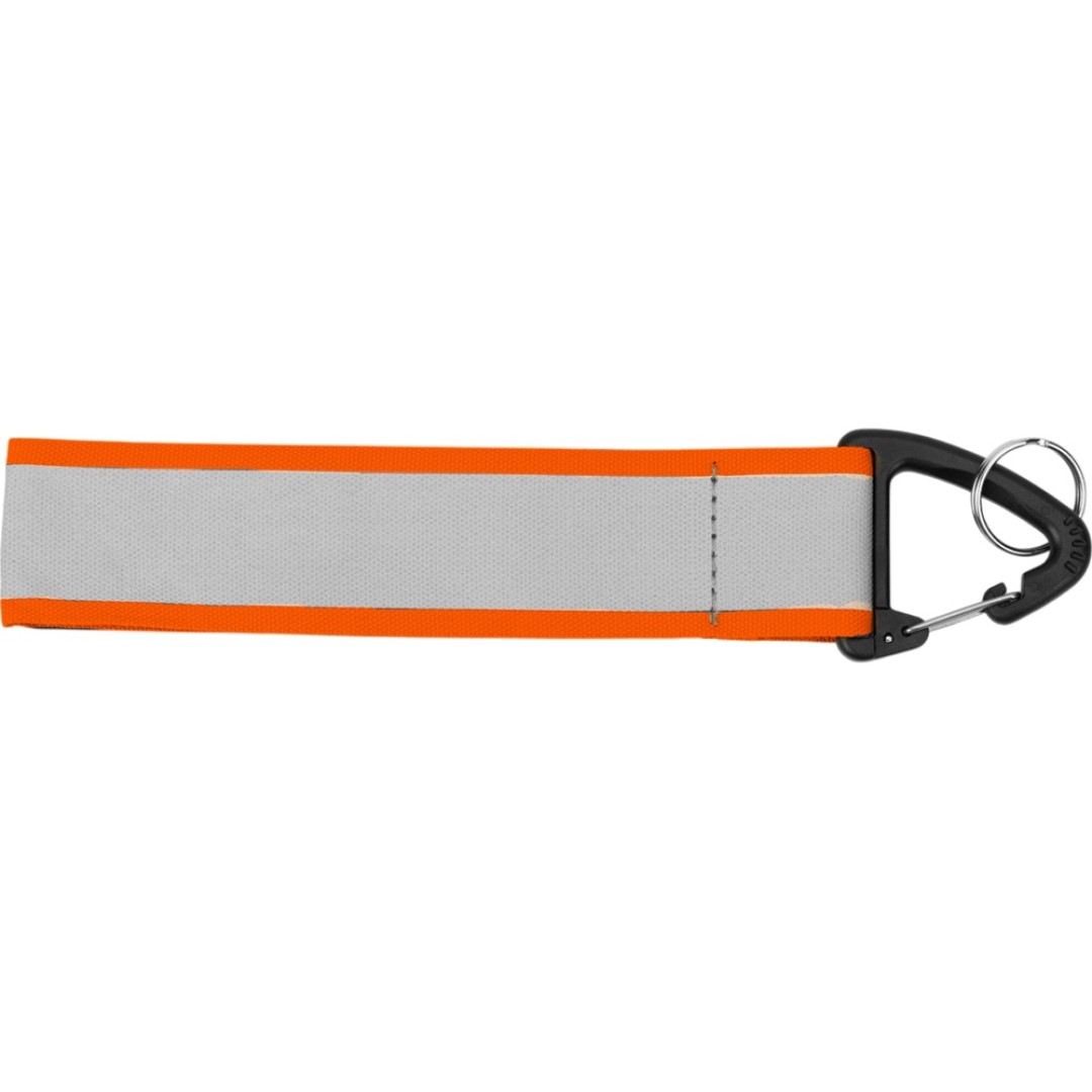 Светоотражающий брелок Reflector, серебристый/неоновый оранжевый