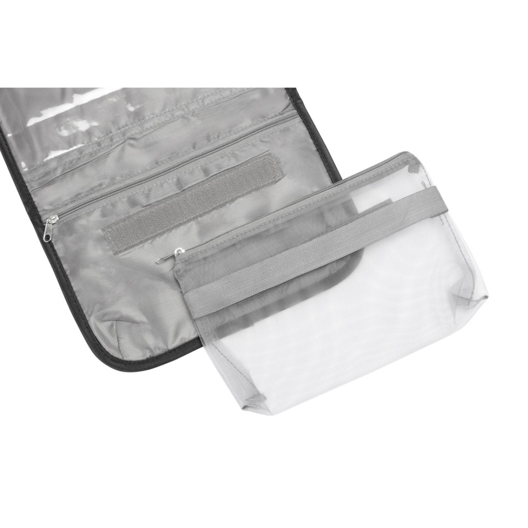 Несессер для путешествий со съемной косметичкой "Flat", черный