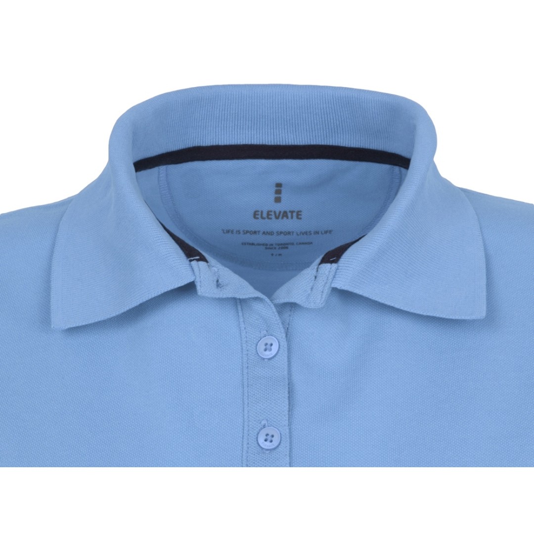 Calgary женская футболка-поло с коротким рукавом, голубой