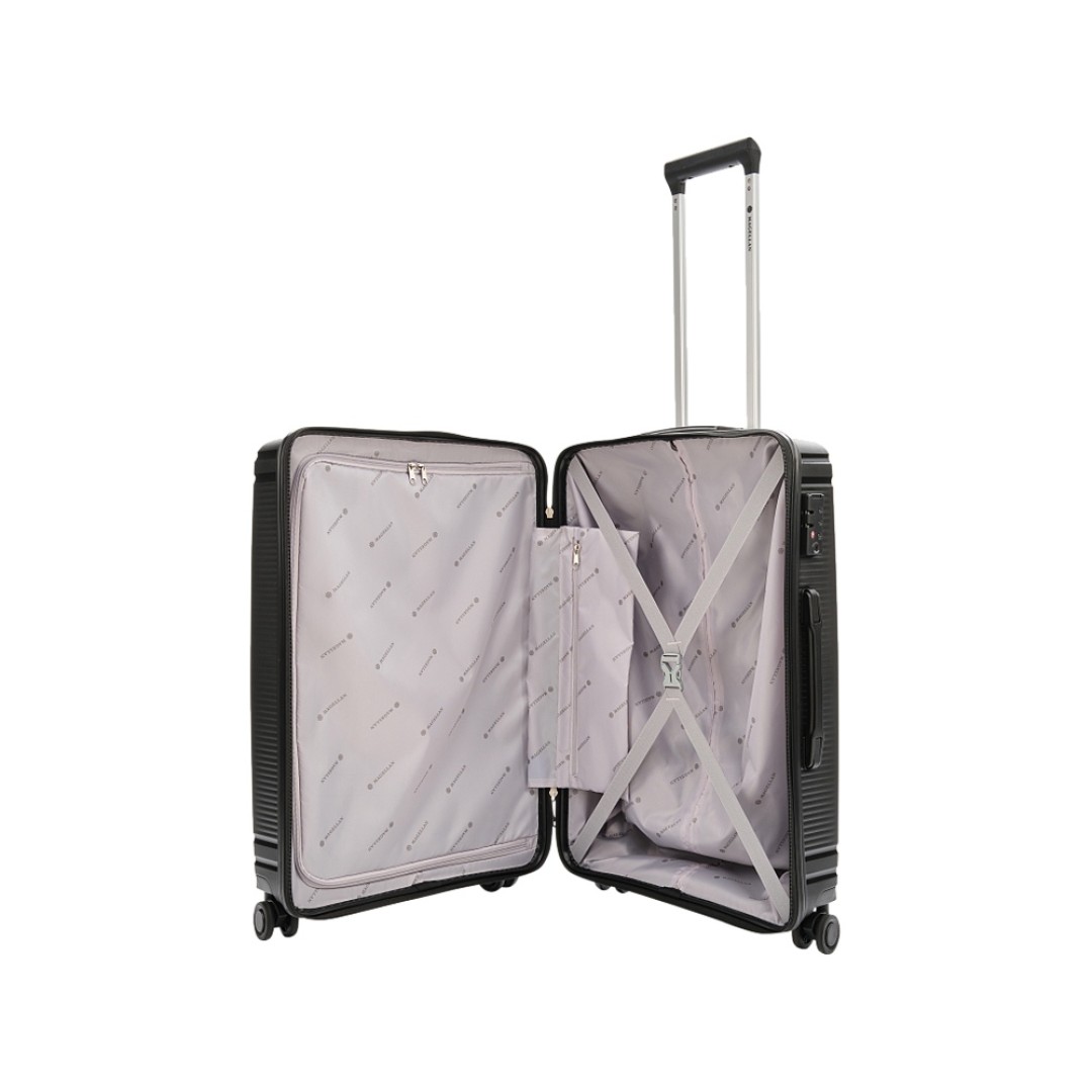 Чемодан 4-х колесный, Magellan, TRINIDAD, 70л, черный металлик