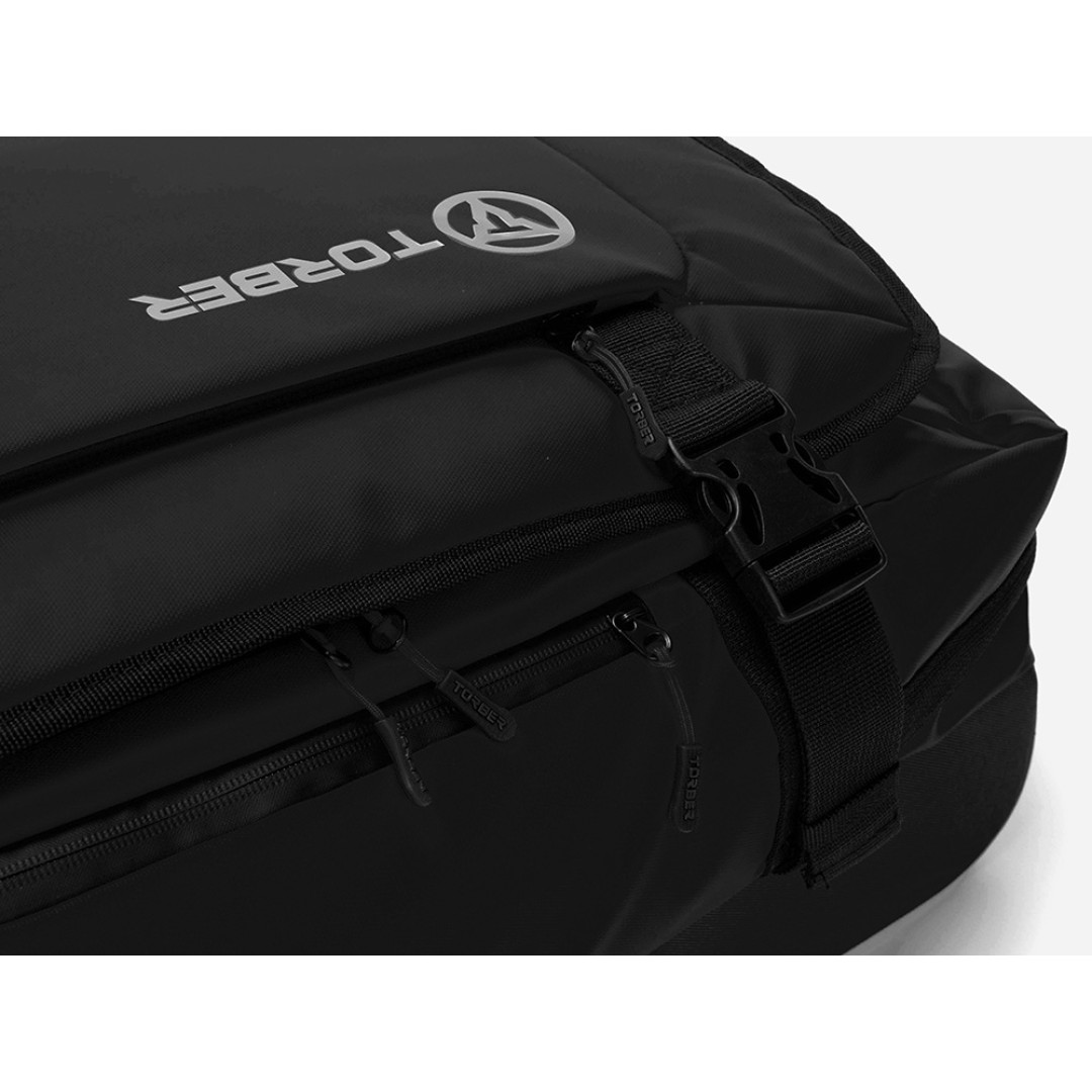 Сумка на колесах TORBER Mobi, чёрный, полиэстер 900D с PU покрытием, 60 х 38 х 25,5 см, 57 л