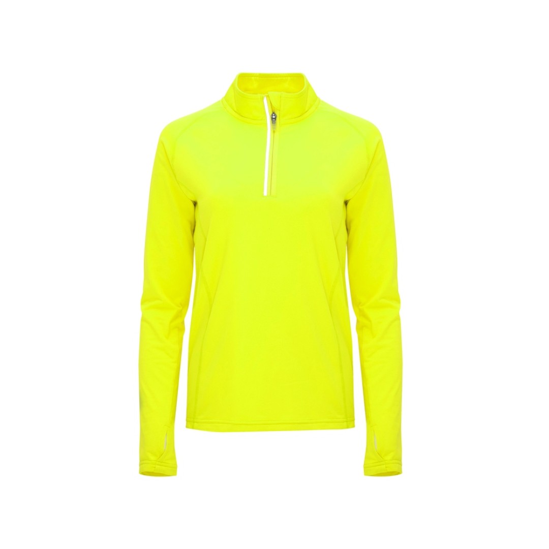 Толстовка с воротом на молнии женская "Melbourne", неоновый желтый