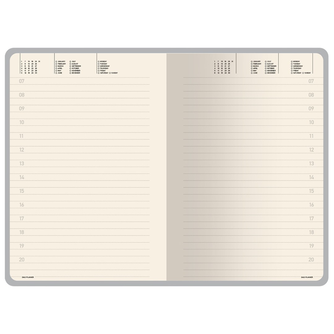 Ежедневник А5 "Megapolis Color New" soft-touch, светло-серый