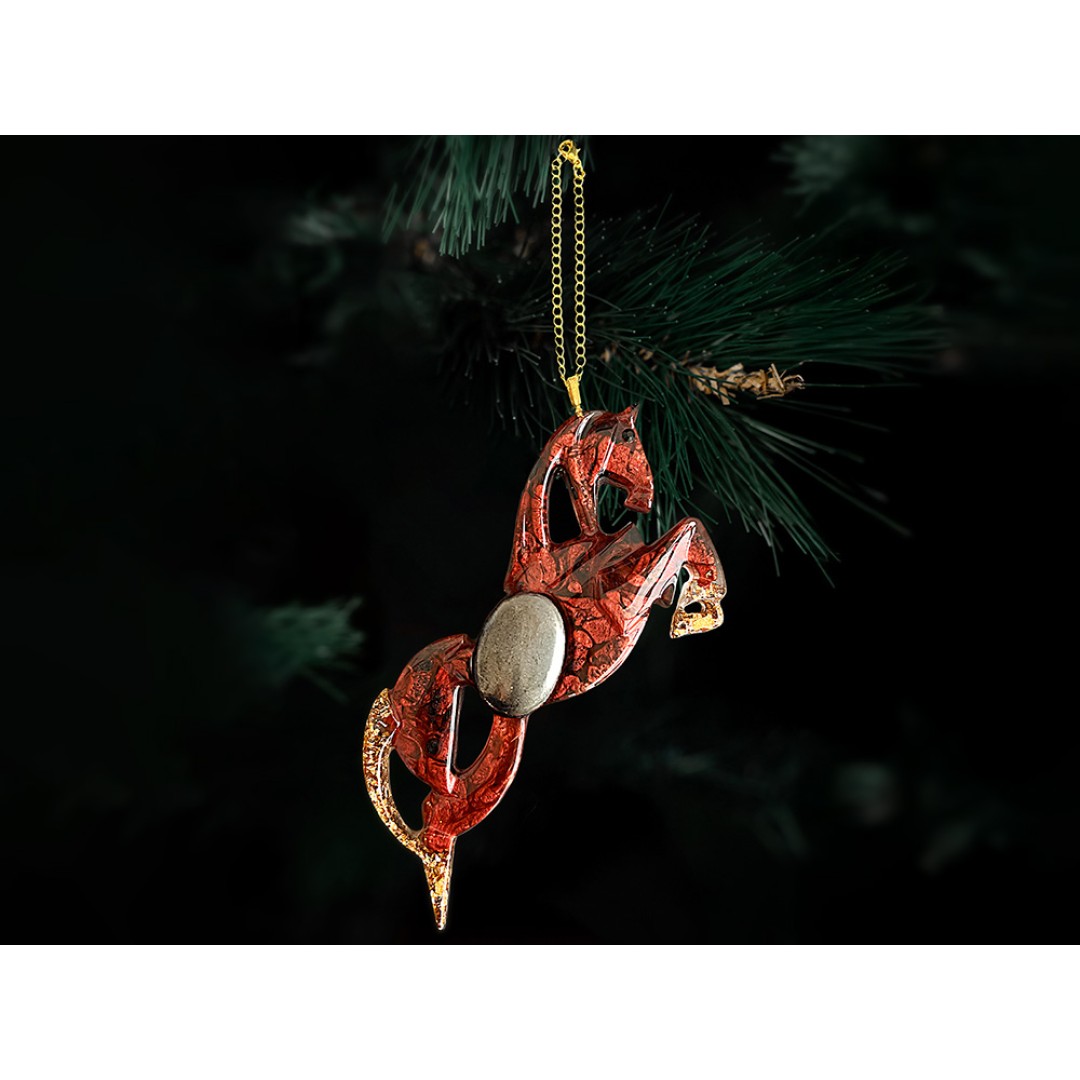 Елочные игрушки (Лошадь).Символы года Гранат