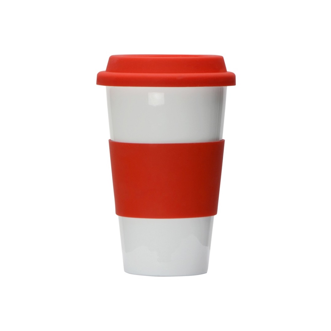 Фарфоровая кружка с двойными стенками "Toronto", 300 мл, красный