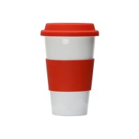 Фарфоровая кружка с двойными стенками "Toronto", 300 мл, красный