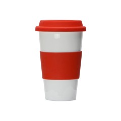 Фарфоровая кружка с двойными стенками "Toronto", 300 мл, красный