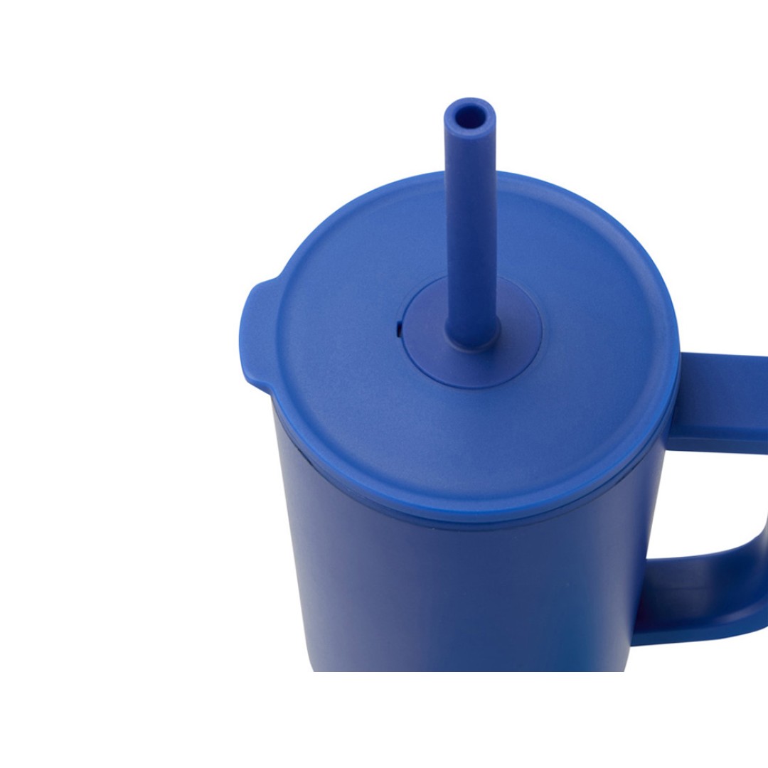 Brady термостакан с силиконовой трубочкой, объемом 900 мл, сертифицированный согласно RCS - Ярко-синий