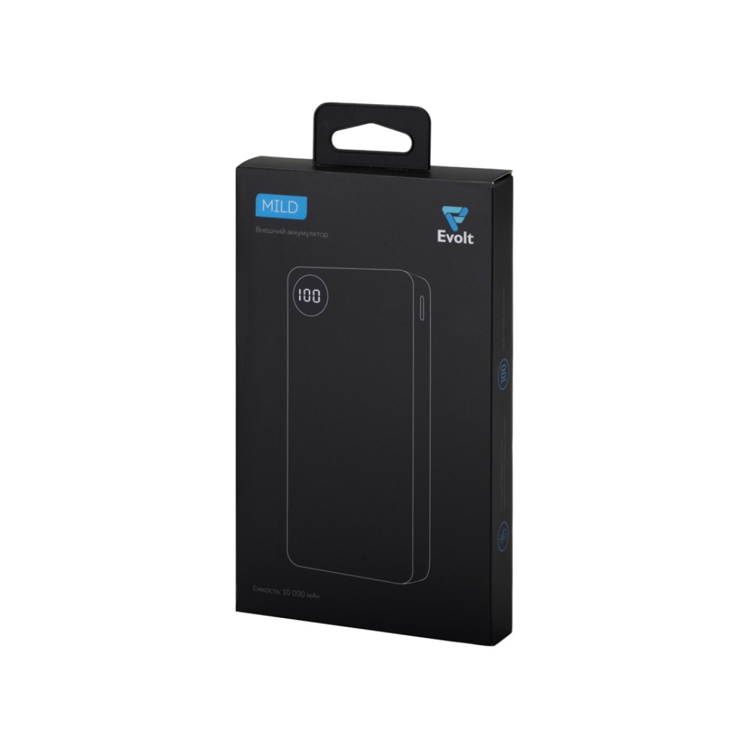 Внешний аккумулятор с дисплеем «Mild», 10 000 mAh, красный