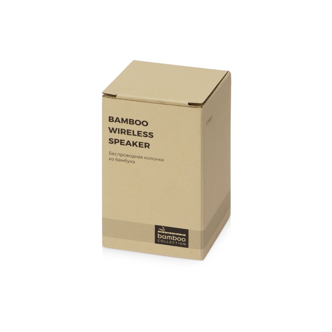 Портативная колонка из бамбука "Bongo", натуральный
