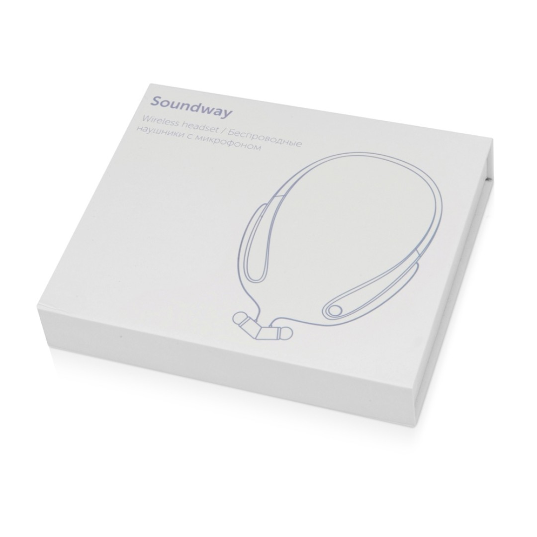 Беспроводные наушники с микрофоном «Soundway», черный/белый