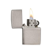 Зажигалка ZIPPO Classic с покрытием Brushed Chrome, латунь/сталь, серебристая, матовая, 38x13x57 мм