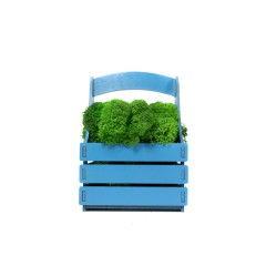 Композиция "Корзинка со мхом", синий