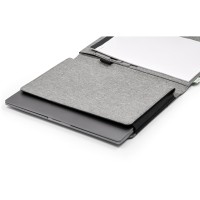 Портфолио А4 из RPET с отделением для ноутбука "NotyFolio Eco", 20 л FSC бумаги, серый